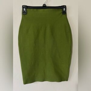 WOW Couture Classic Green Pencil Skirt